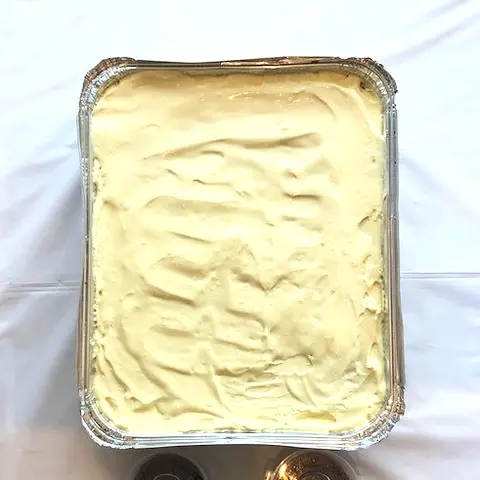 A whole tray of homemade tiramisù